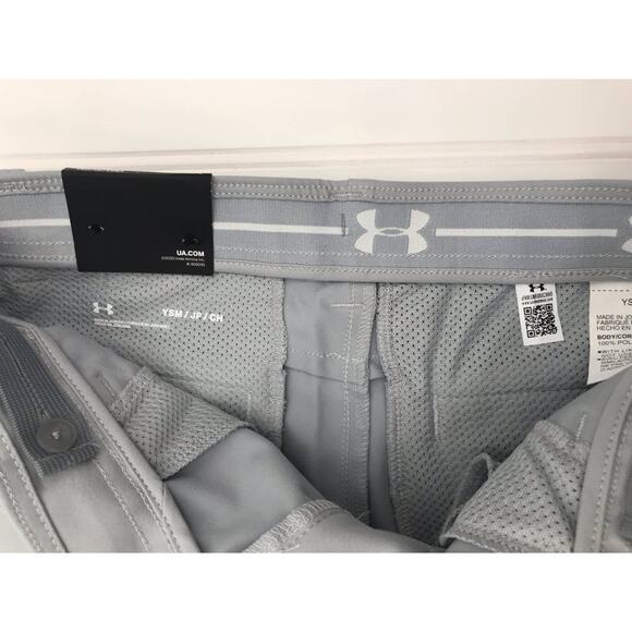 Under Armour Boys Gray Baseball Pants Adjustable Waist Youth Small - Picture 5 of 8